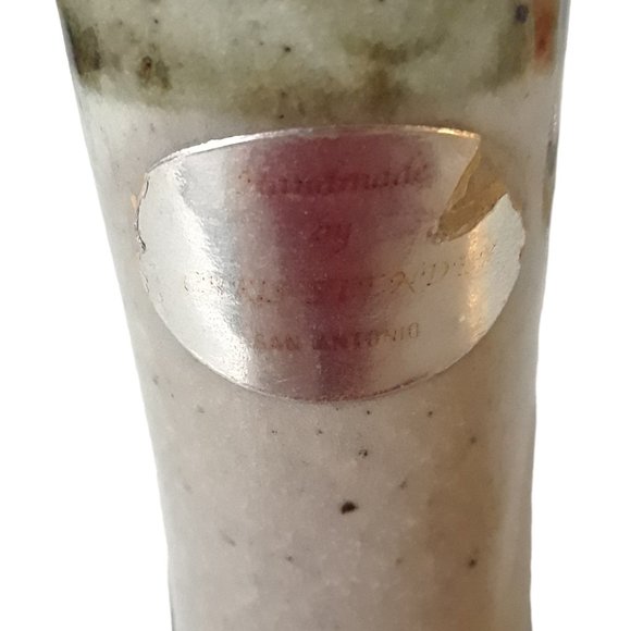 Art Pottery Wine Glass Goblets Chalice Set Of Two Blue Cream by Chris Stender - Picture 4 of 4